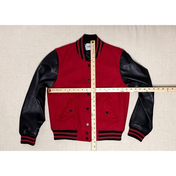 Free People x Deadwood Diana Wool & Leather Varsity Jacket $399 Sz 36 - Picture 14 of 15